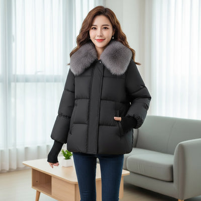 Valeria™ | Luxe Winterjas met Bontkraag