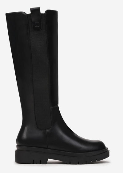 Giulia – Minimalistische Zwarte Hoge Laarzen