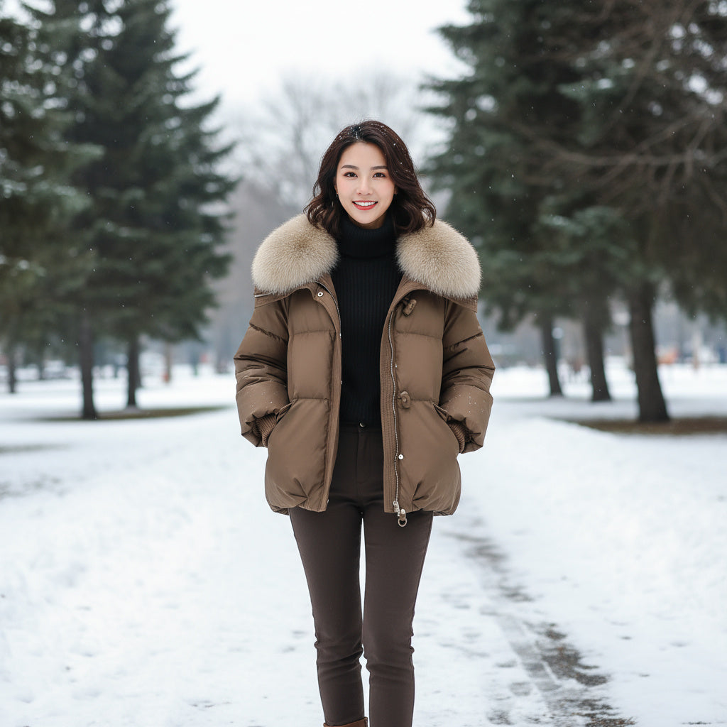 Valeria™ | Luxe Winterjas met Bontkraag