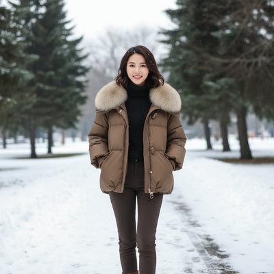 Valeria™ | Luxe Winterjas met Bontkraag