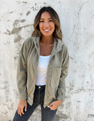 Lina™ Corduroy Hoodie Jacket